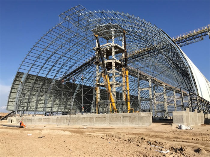 肥城煤机油桶翘工程网架